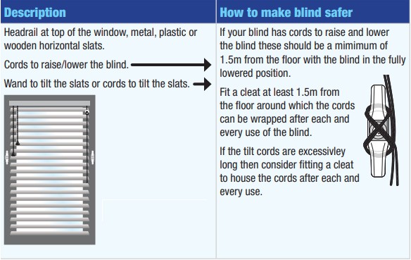 How to make venetian blinds safer