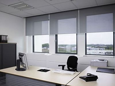 Fitted Commercial Sunscreen Blinds London