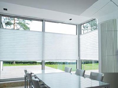 Fitted Commercial Pleated Blinds London